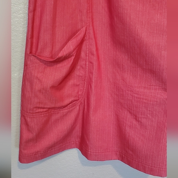Fossil Pink Boho Cotton A-Line Sleeveless Belted Tied Waist Midi Dress Size 12 - Picture 6 of 16